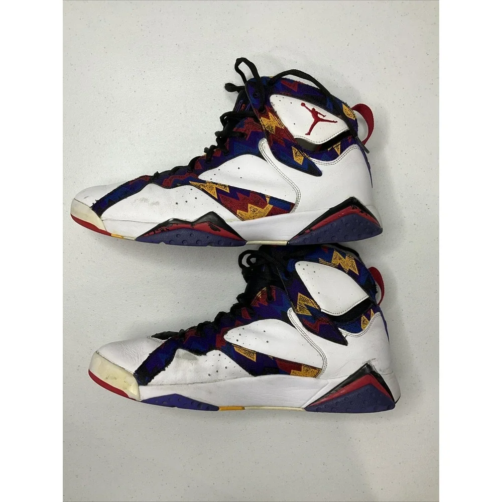 Nike Jordan 7 Retro Sneakers Men Size 13 Nothing But Net 2015 Y2K Shoes